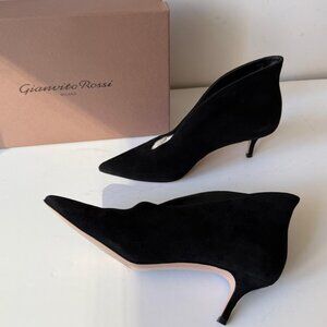 Gianvito Rossi - Vania 55 ankle boots bootie pumps black suede RP $895